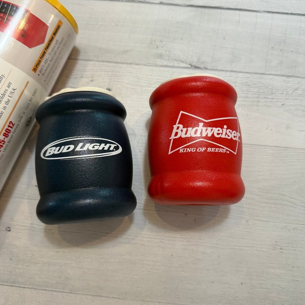 Vintage Budweiser Bud Light King of Beers Tuffoams Can Holder Coozies